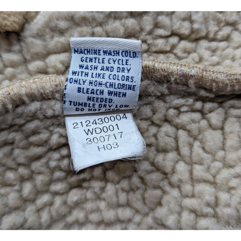 Vintage Y2K Old Navy Jacket Tan Fleece Faux Ranch Chore Women's Size XS - Picture 8 of 8